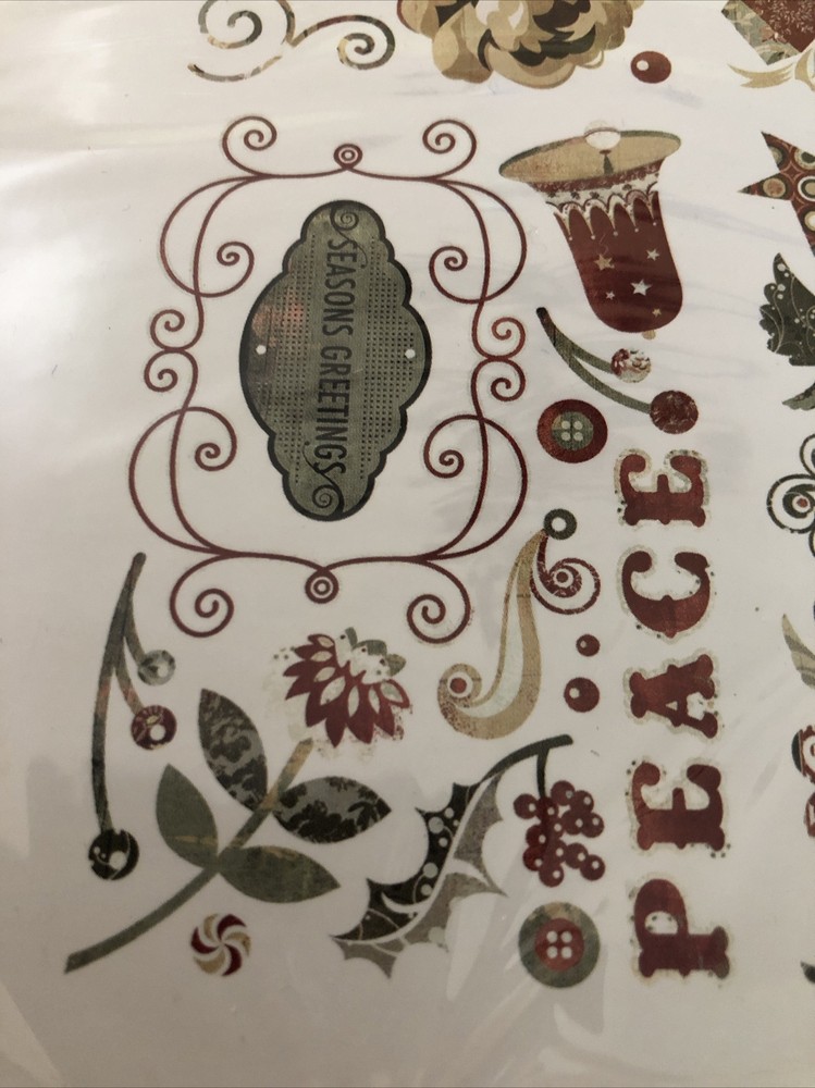 Basic Grey Wassail~chipboard stickers BNIP Holiday Two Packages