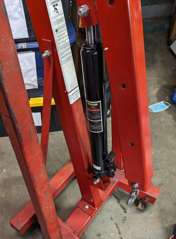 Hydraulic Long Ram Jack Single Piston Pump Clevis Base Manual W/ Handle 3 Tons