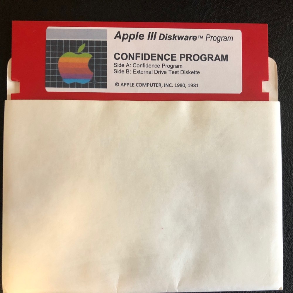 Apple / Confidence Program Diskette / Apple III Home Computers