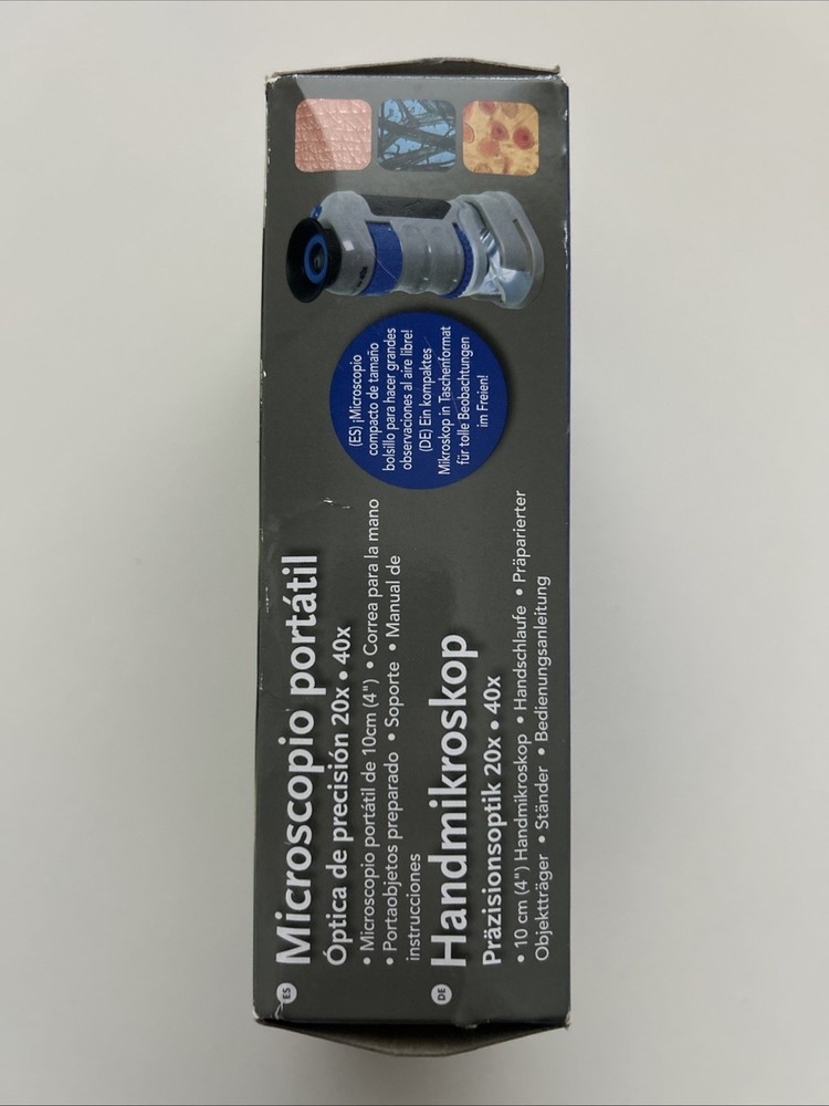 Handheld Microscope Precision Optics 20x - 40x Prepared Slide Outdoors compact