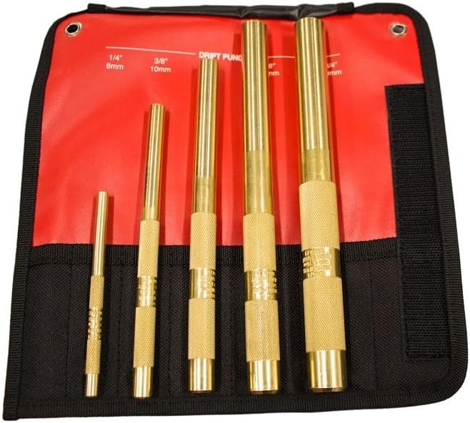Mayhew Tools Brass Drift Punch Set 5 Piece Model 67003