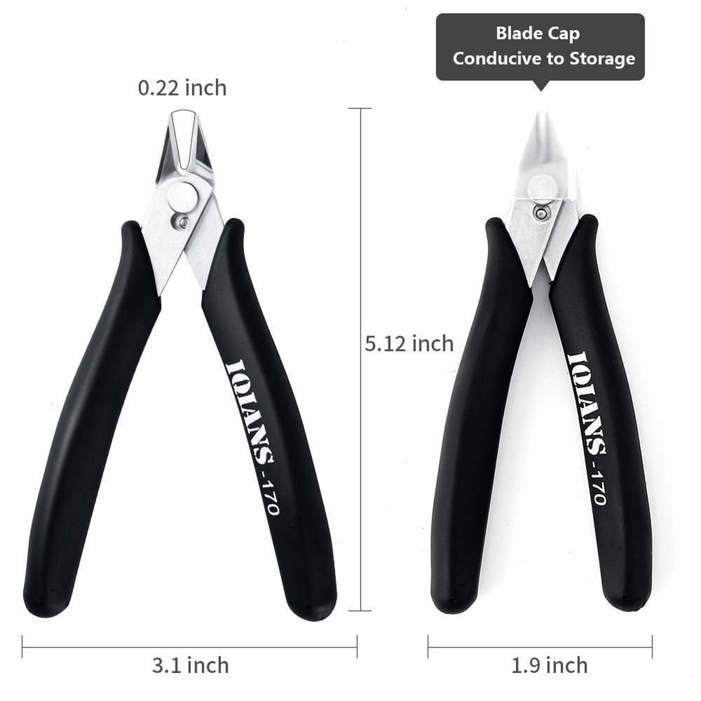170 Wire Cutters Cable Cutters, Lightweight Precision Electronic Flush Cutter...