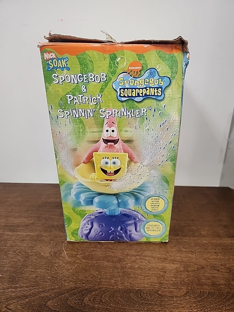 NIB 2002 NICK SOAK SPONGEBOB & PATRICK SPINNIN' SPRINKLER