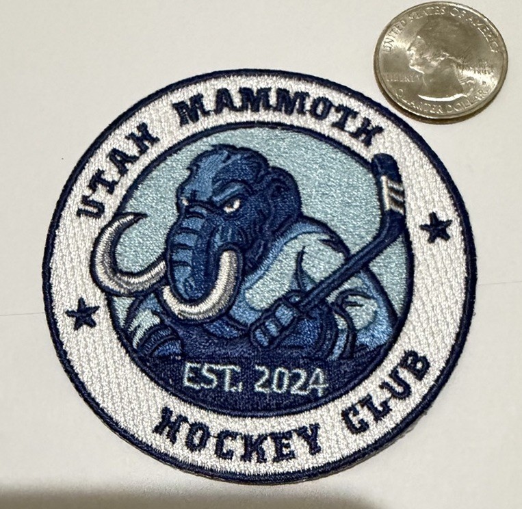 UTAH MAMMOTH EMBROIDERED IRON ON PATCH 3”x 3” BEAUTIFUL!