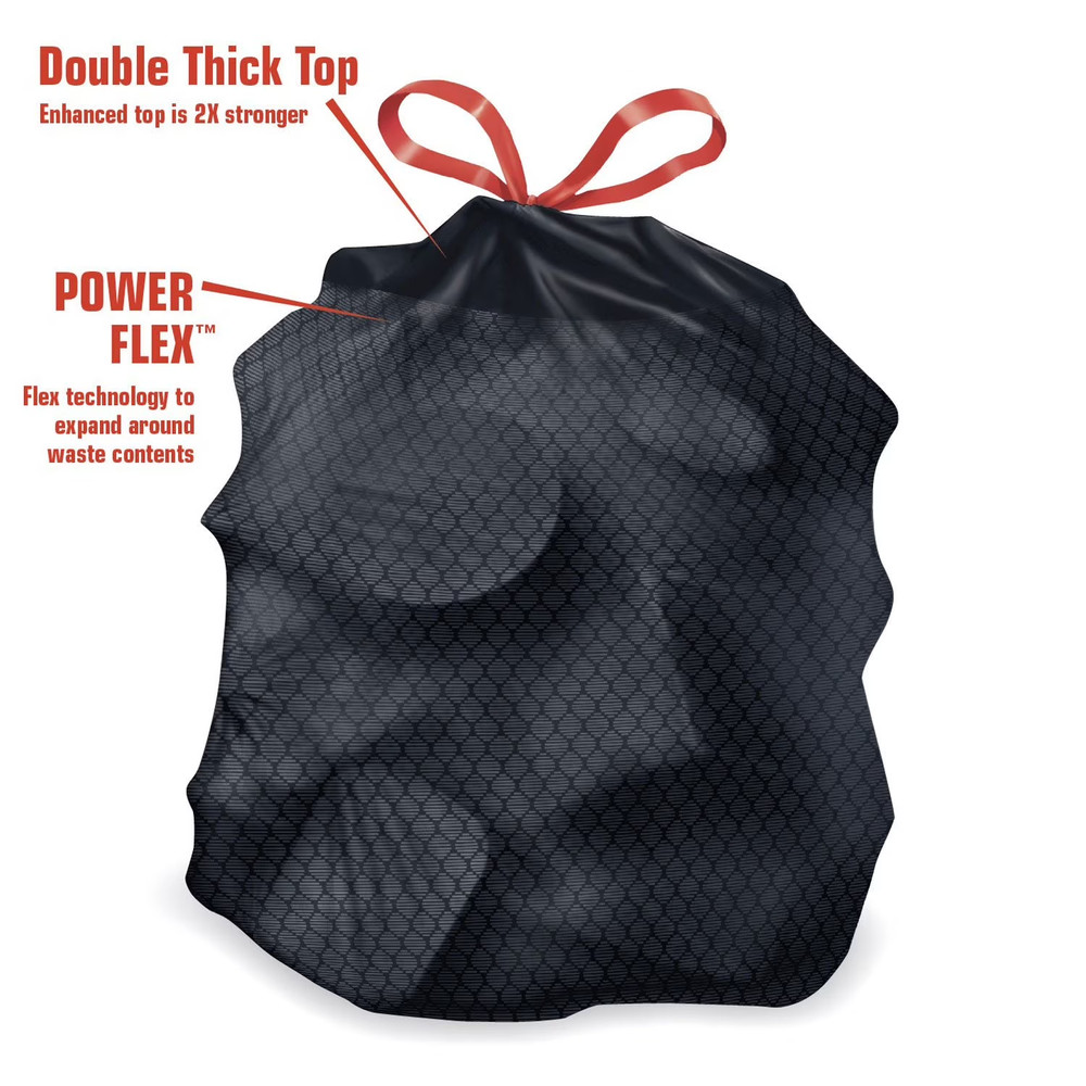 Member's Mark 33-Gallon Power Flex Drawstring Trash Bags 90 ct.