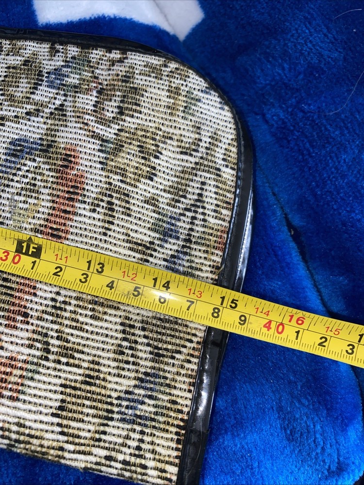 vintage knitting needle case with a tapestry pattern