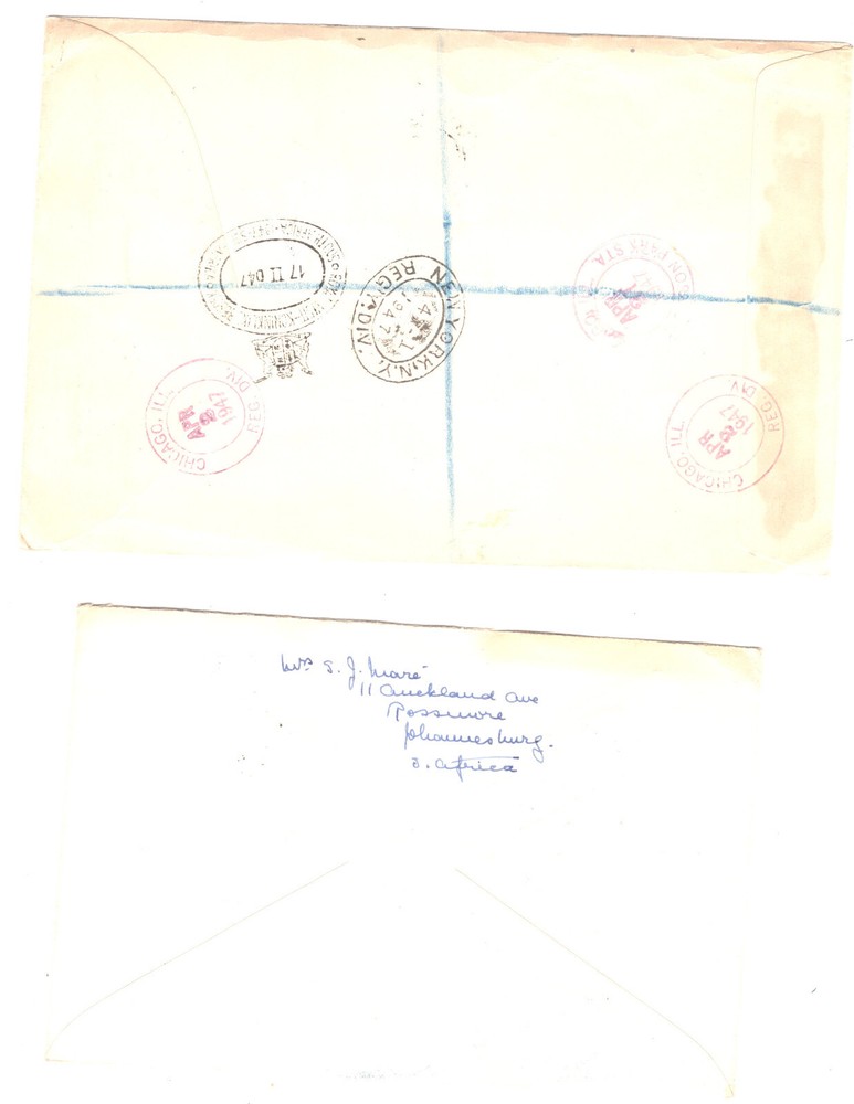 South Africa 2 large cachet covers