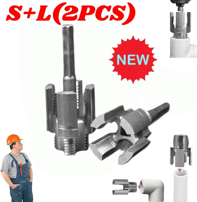 Integrated Internal & External Pipe Threading-Tool, PVC Pipe Threader Kit US!