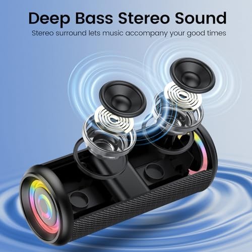Portable Bluetooth Speaker, 2026 Bluetooth 5.4 Wireless Speaker with 20W HD