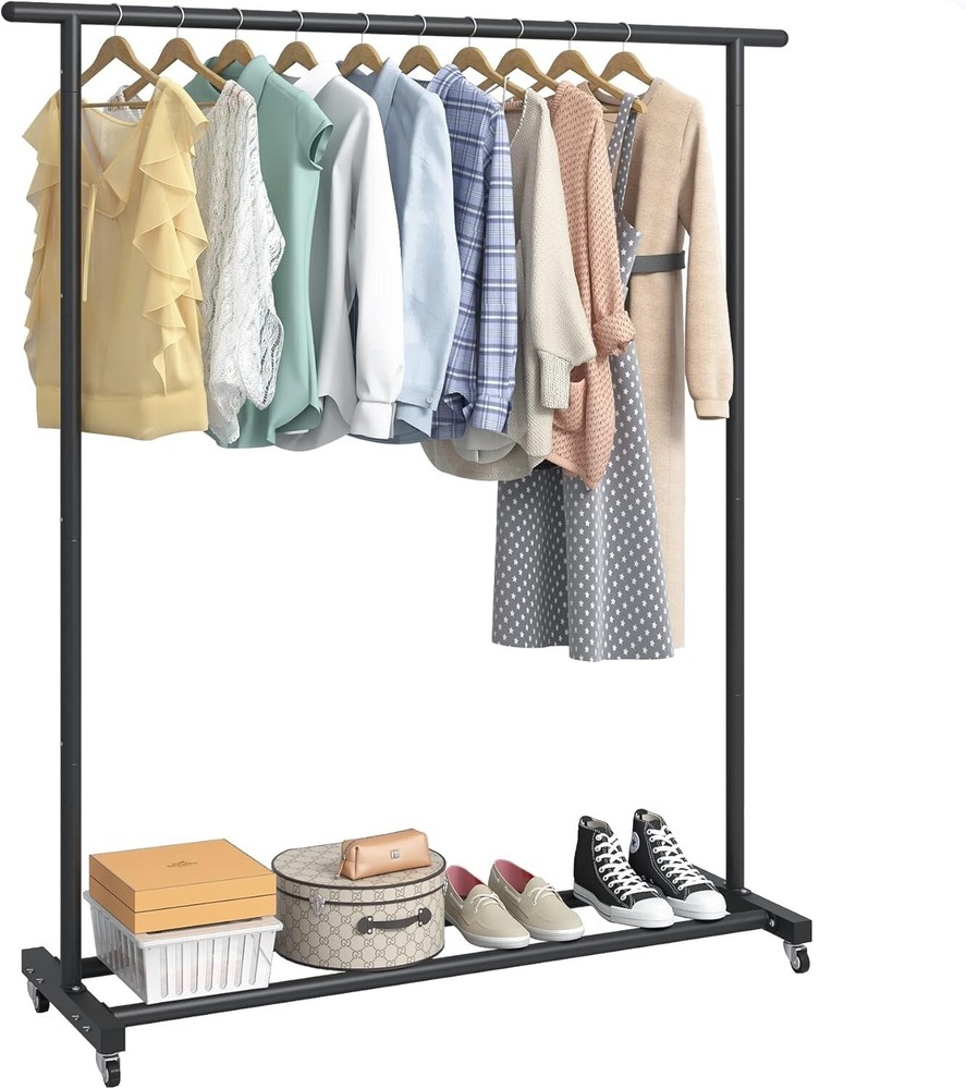 Perchero de ropa con ruedas ajustable Percha independiente para prendas