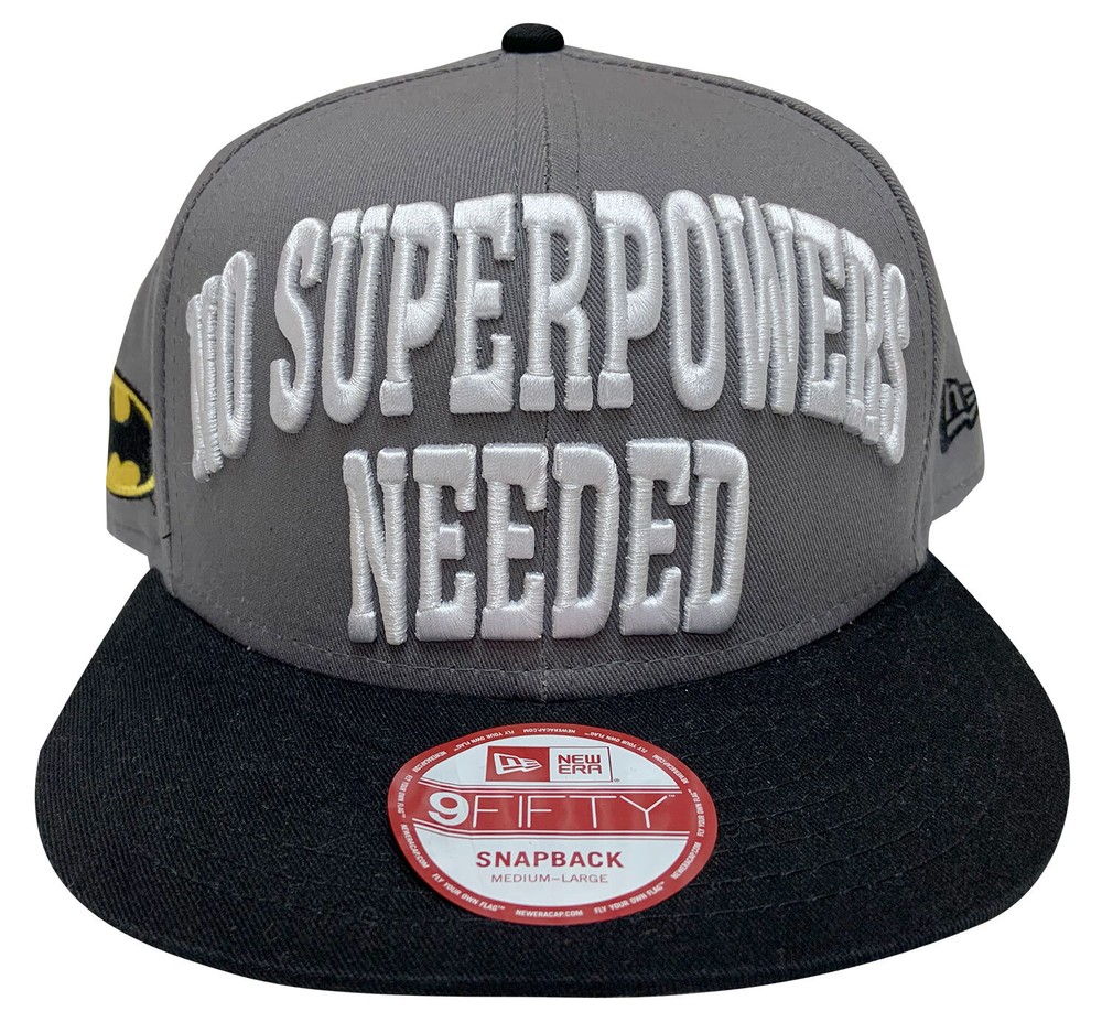 New Era Batman Motto Snapback Hat Gray