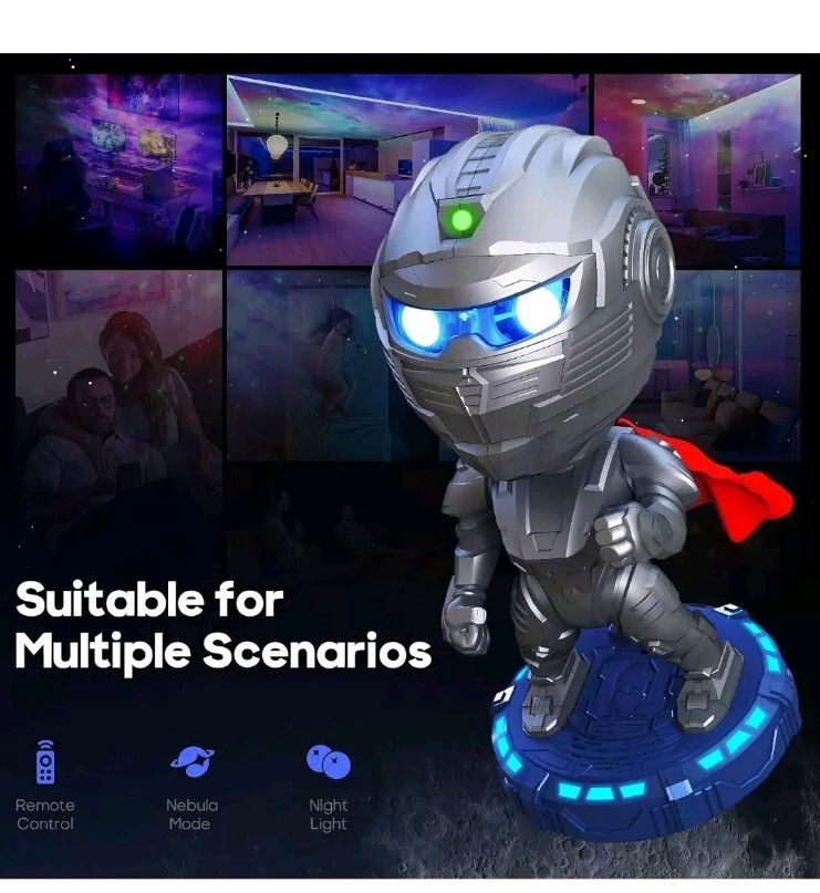 Mecha Warrior Bluetooth Star/nebula/ambient Light Buddy