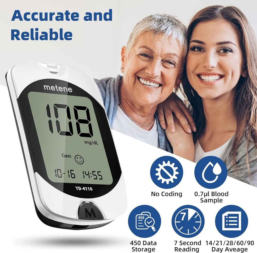 Precision Glucometer Kit - Advanced All-in-One - Large Display - Easy to Use
