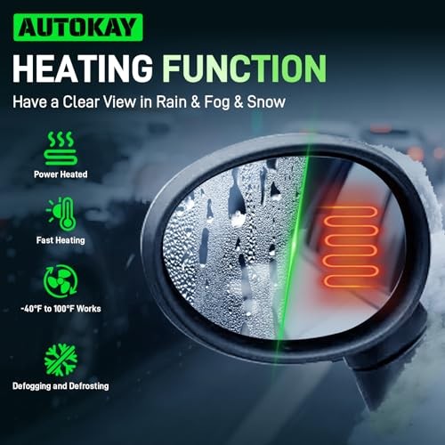 Mirror Glass Fits for Mini Cooper 2007-2015, Left Side Heated Left Driver Side