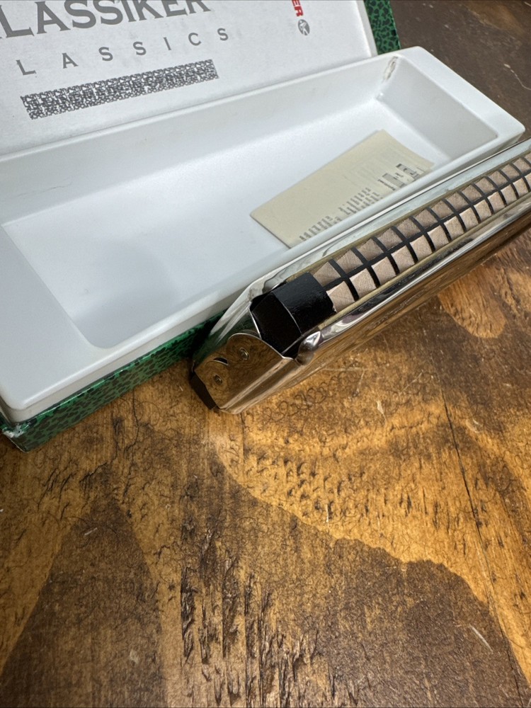 Hohner Echo Harp 56-96 Double Sided Tremolo A/D Harmonica w/ Box, Germany NICE!