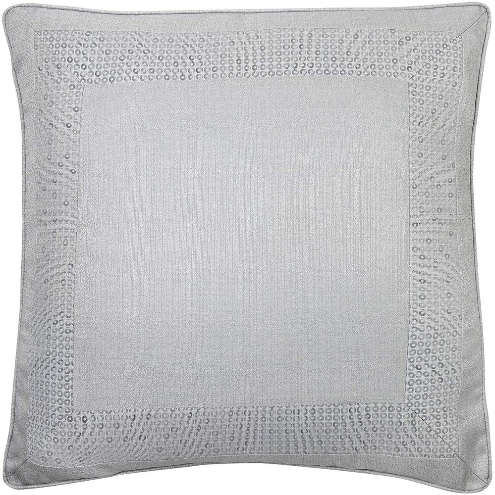 Croscill  Euro Sham Nova Silver  Polyester 26 x 26 Inches