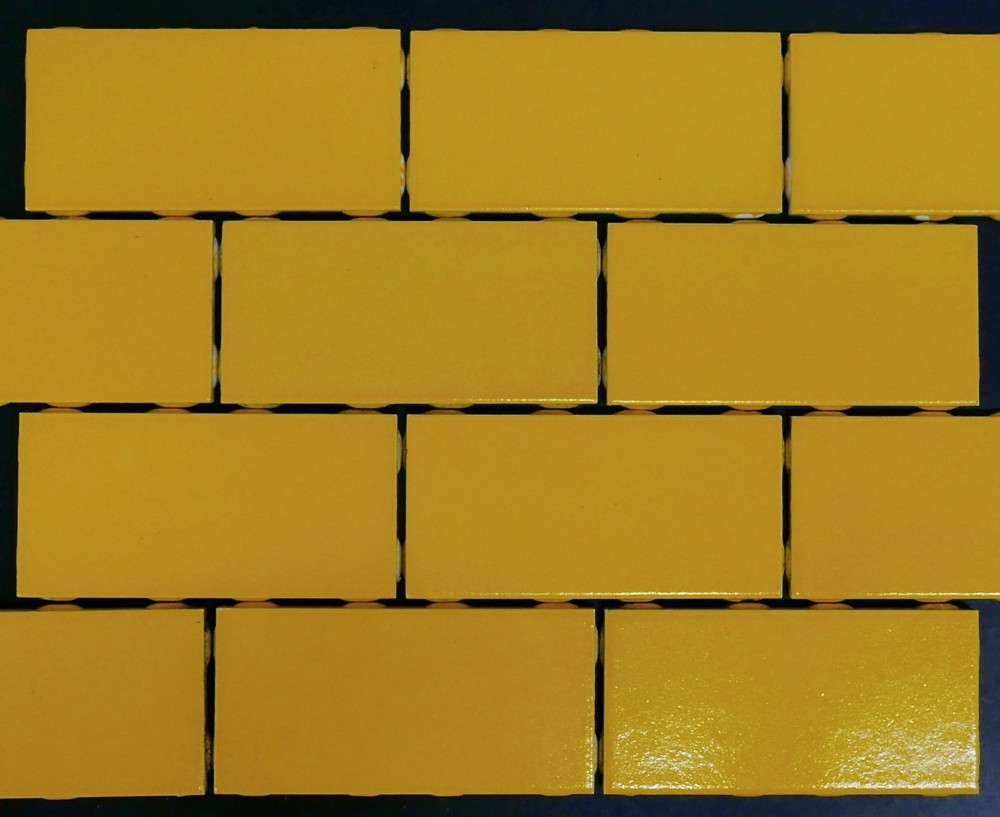 Vintage Subway Tile Bright Yellow