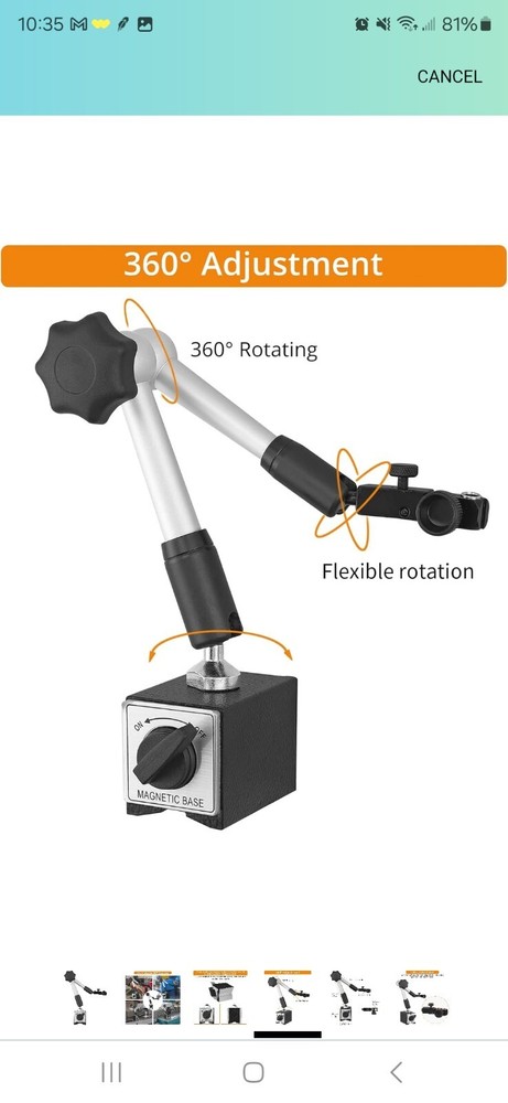 Neotech Magnetic Holding System Dial Indicator Base Holder No Original Box