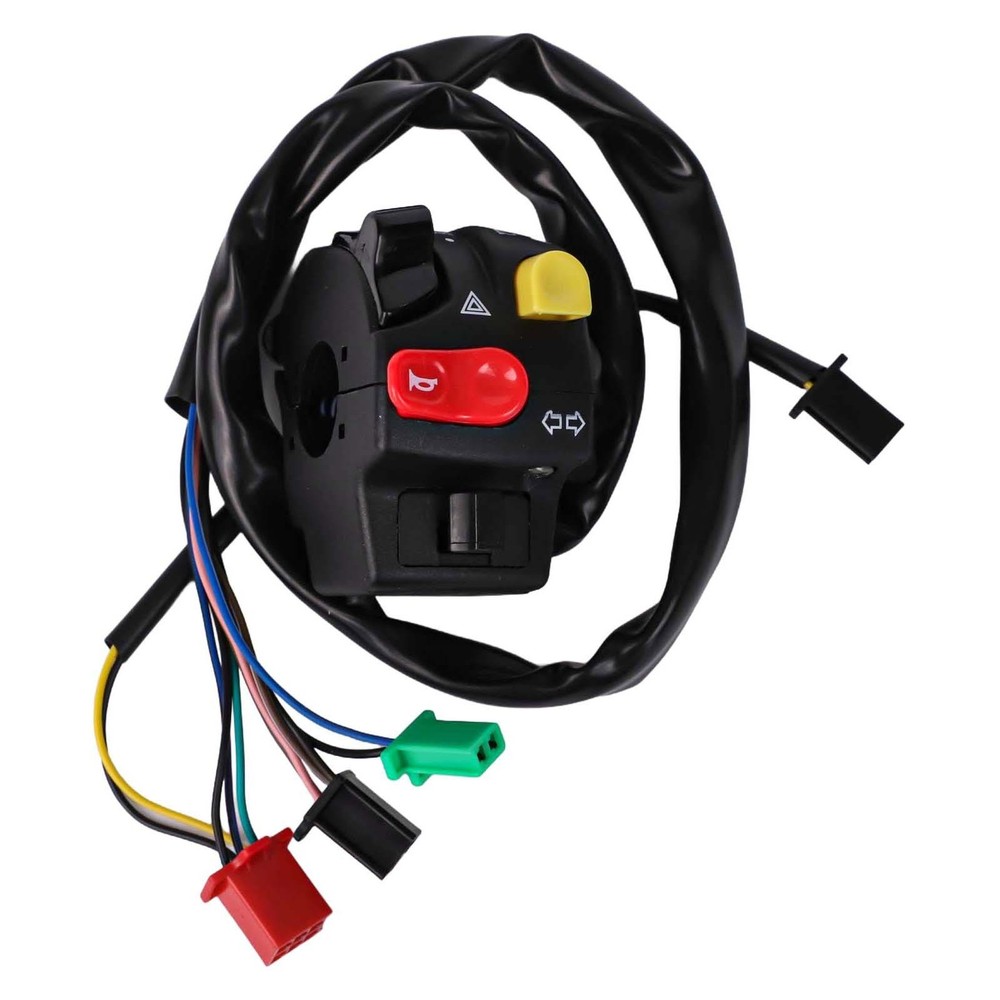 Sleek Black Motorcycle Switch Compatible with Various Models for Daily Use