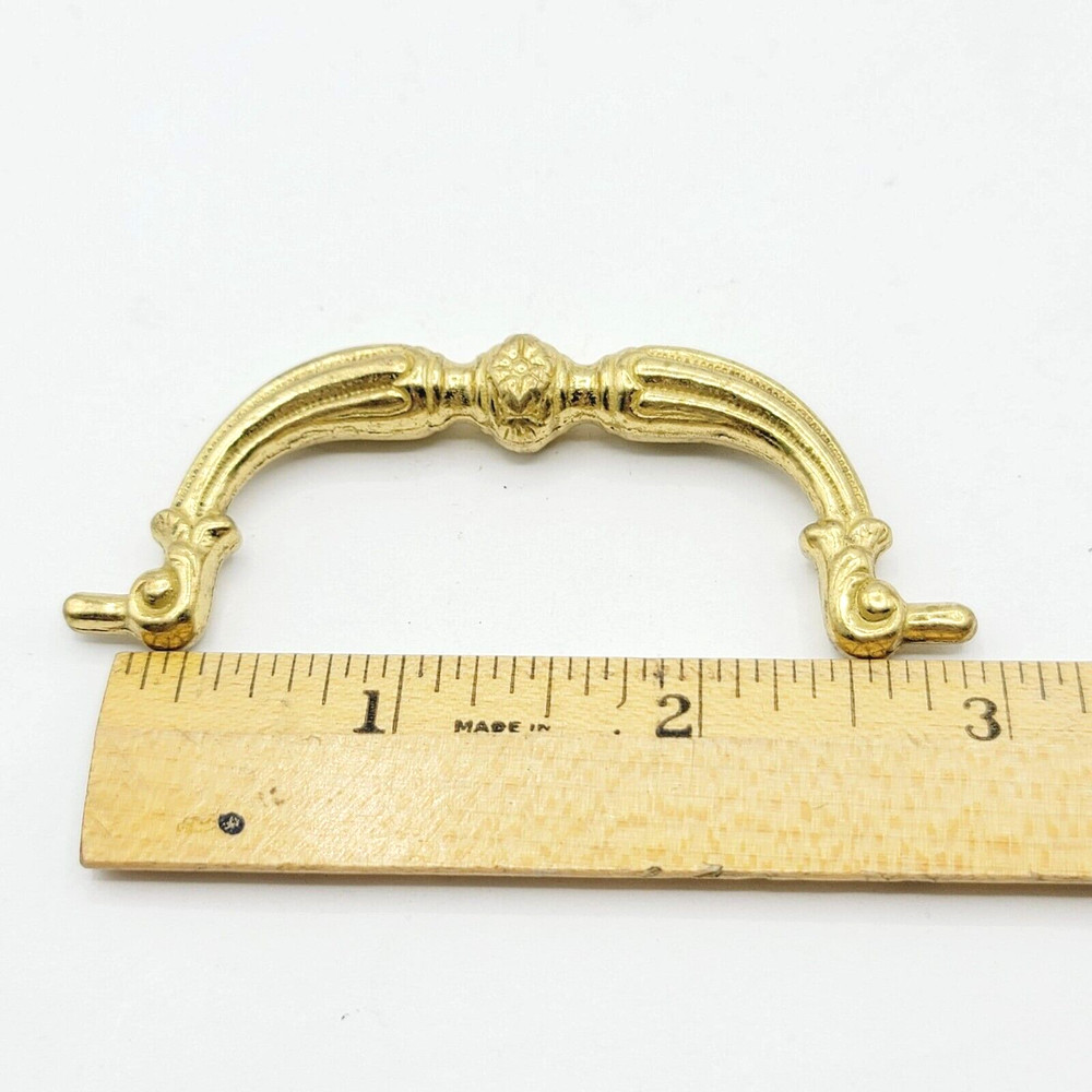 Vintage Brass Ornate Bail Pull Handle Replacement 2.75" Salvage Reclaimed