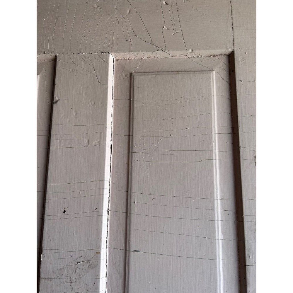 Antique Solid Door 4 Panel Architectural Salvage 77.5"h x 29.75"w Pink
