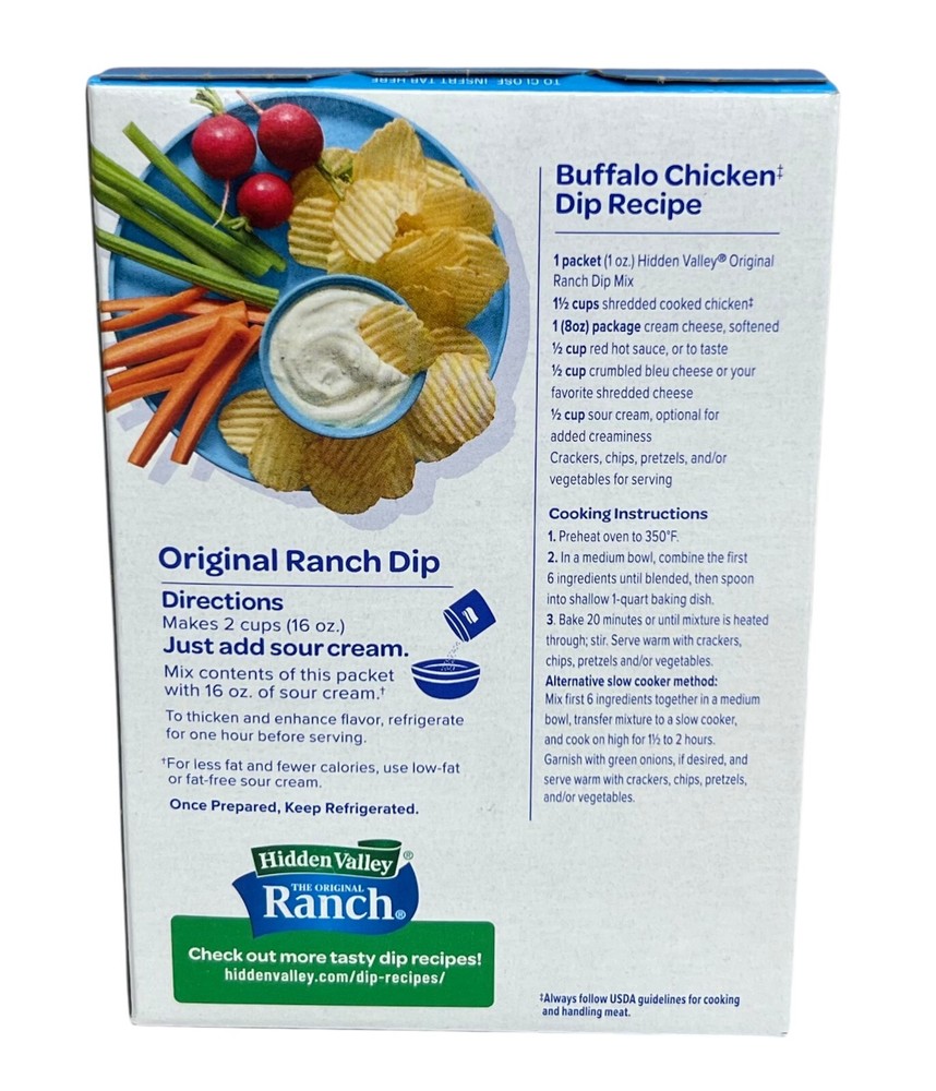 Hidden Valley Ranch Dip Mix 4oz (4 packets)
