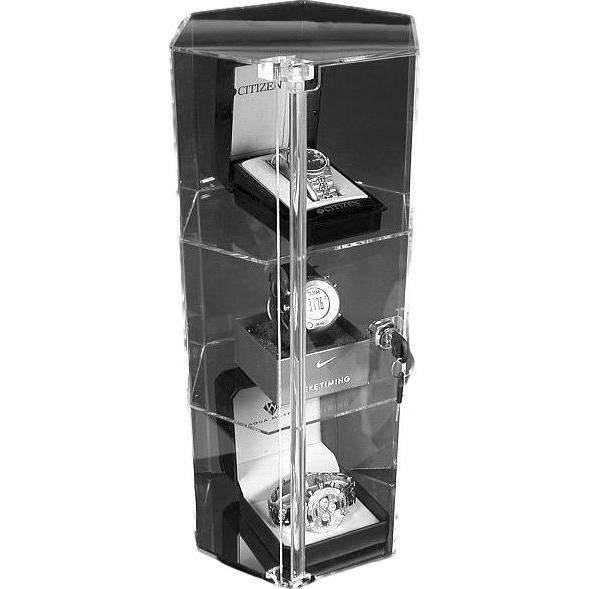 COUNTER TOP DISPLAY REVOLVING ACRYLIC DISPLAY SHOWCASE DISPLAY ROTATING CASE