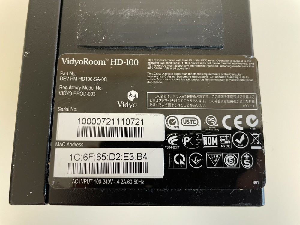 Vidyo VidyoRoom Hd-110 Conferencing System