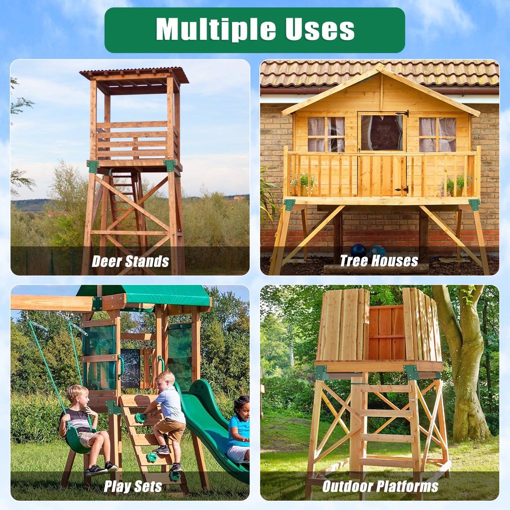 4Pack Deer Blind Brackets 4x4 Heavy Duty Deer Stand Bracket Compound Angle