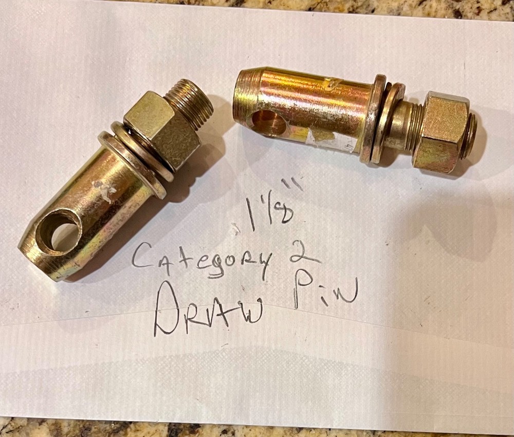 Pair category 2 Draw Pins 1 1/8" hitch