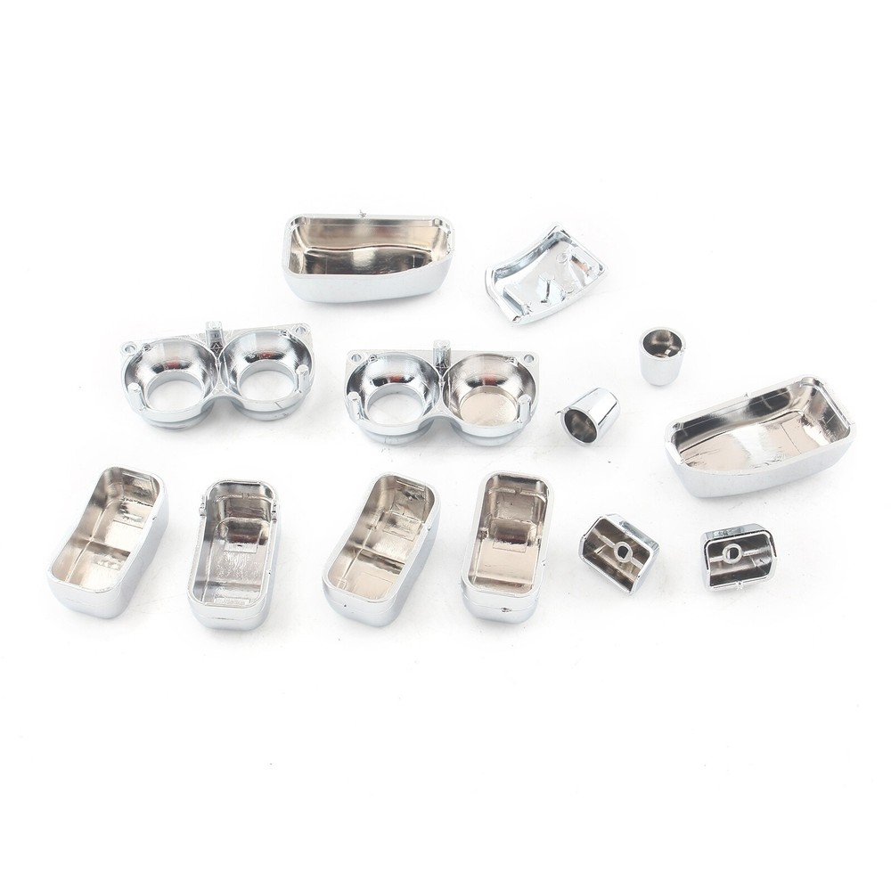 13pcs Chrome Hand Control Switch Housing Button Cap For Harley Touring 2014-2023