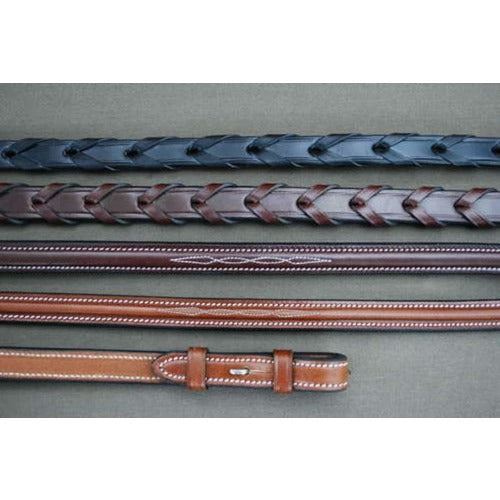 KL Select Red Barn Round Raised Fancy Stitched Reins