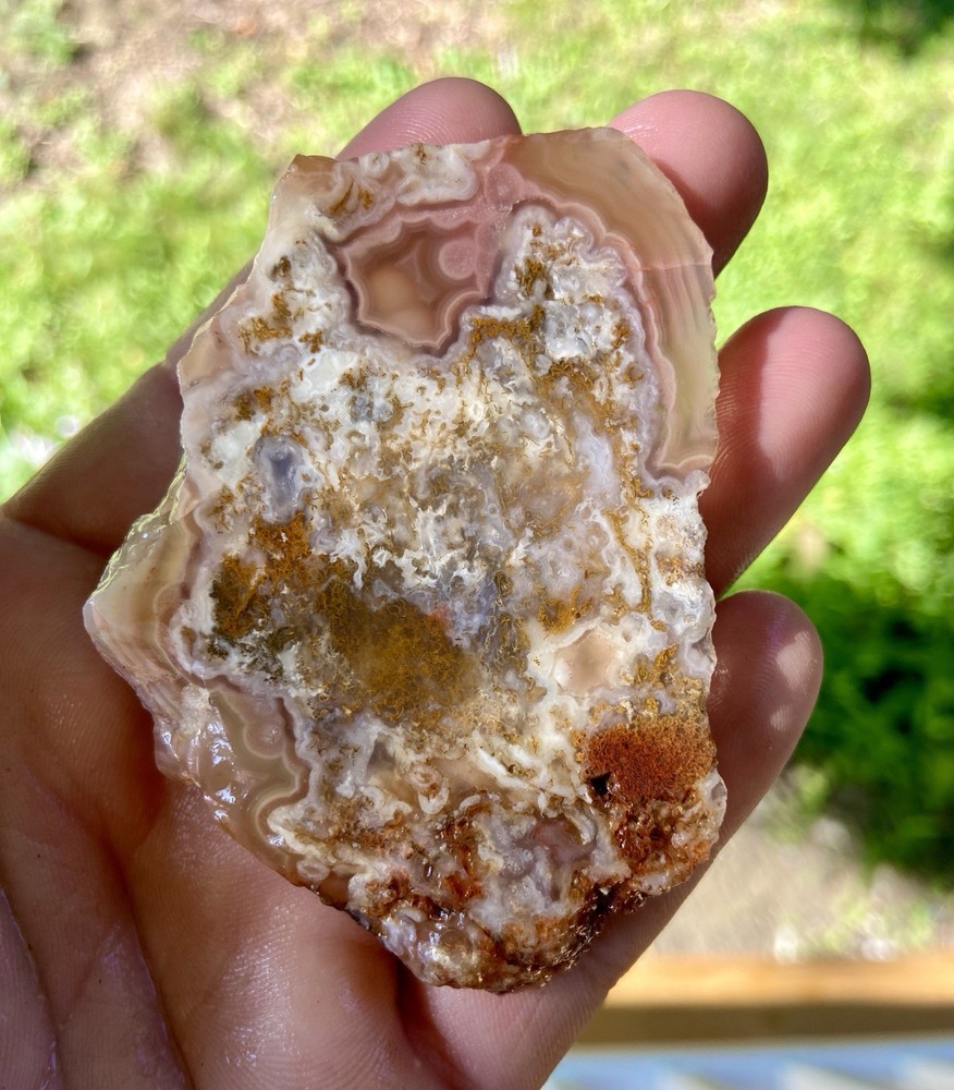Mossy Pink Flower Agate Chunk 3.7 Oz