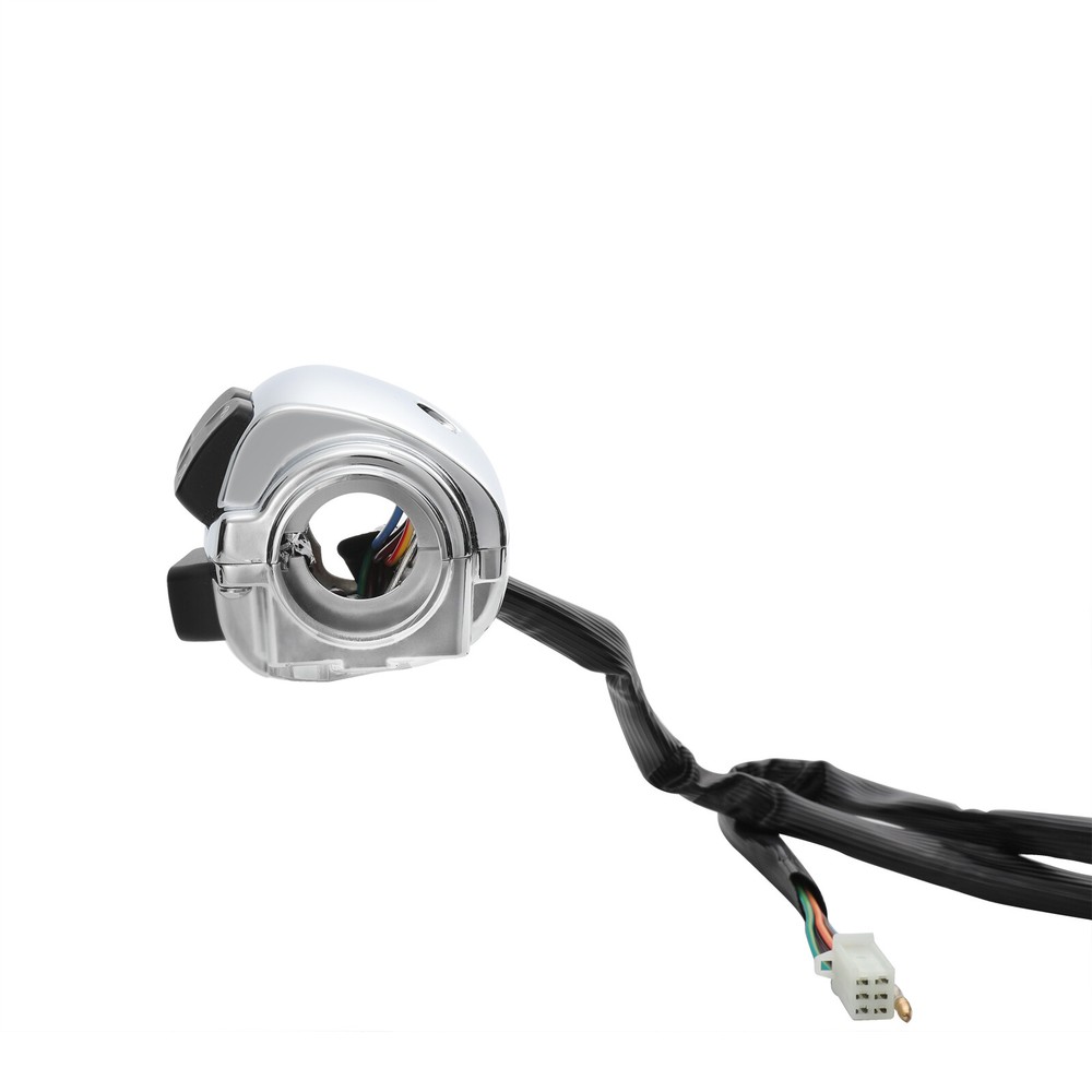 1 Pair Chrome Motorcycle 1"25mm Handlebar Control Switch With Wiring Harness