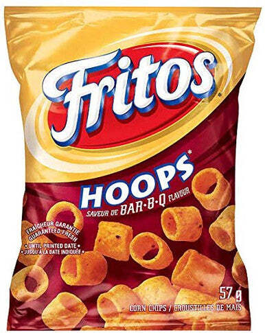 FRITOS Hoops Barbecue Chips, (Box), Vending Size (40ct x 57g/2oz.)