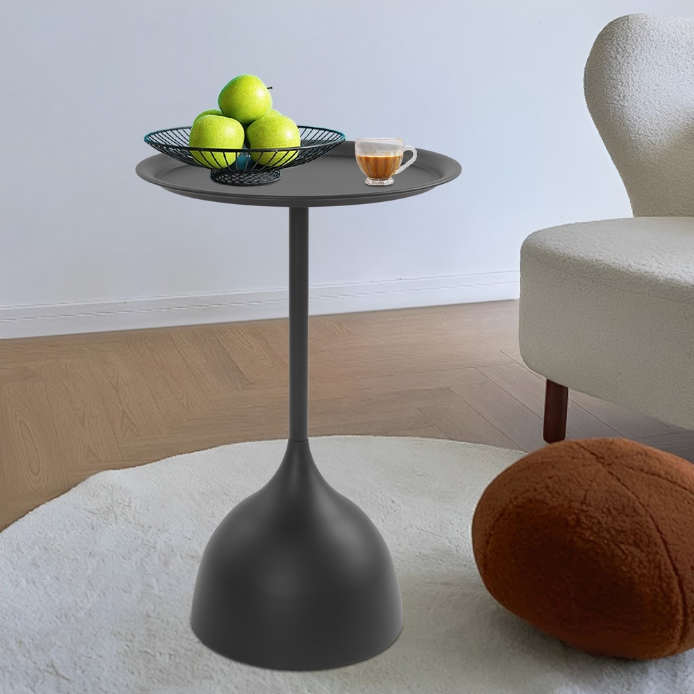 Modern Side Table, Floorstanding Round Side Table, Round Bedside Table