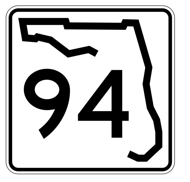 Florida State Road 94 Sticker Decal