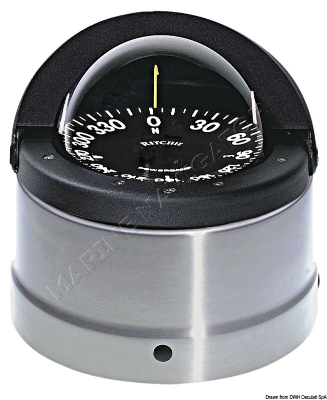RITCHIE Navigator Compass With Cover 4 Inches 1/2 Black/Bla
