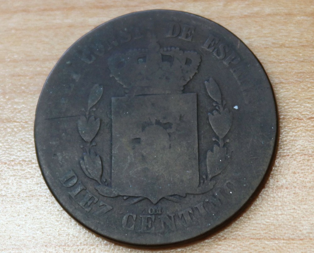 1879 Spain 10 Centimos Alfonso XII