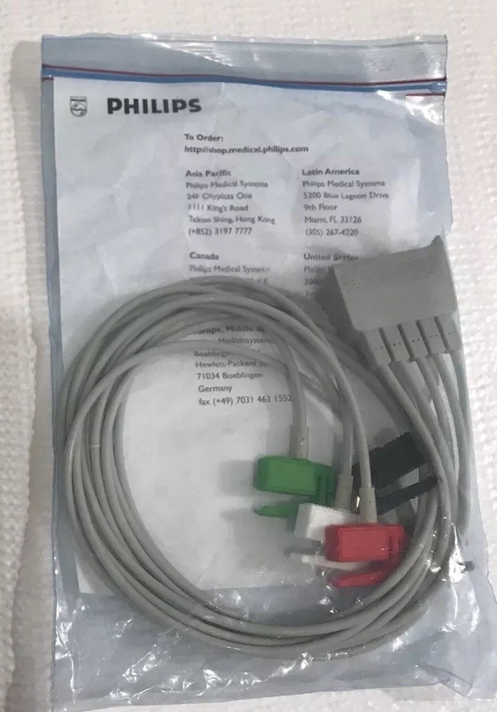 Philips ECG EKG 5 Lead Cable Model M1425A