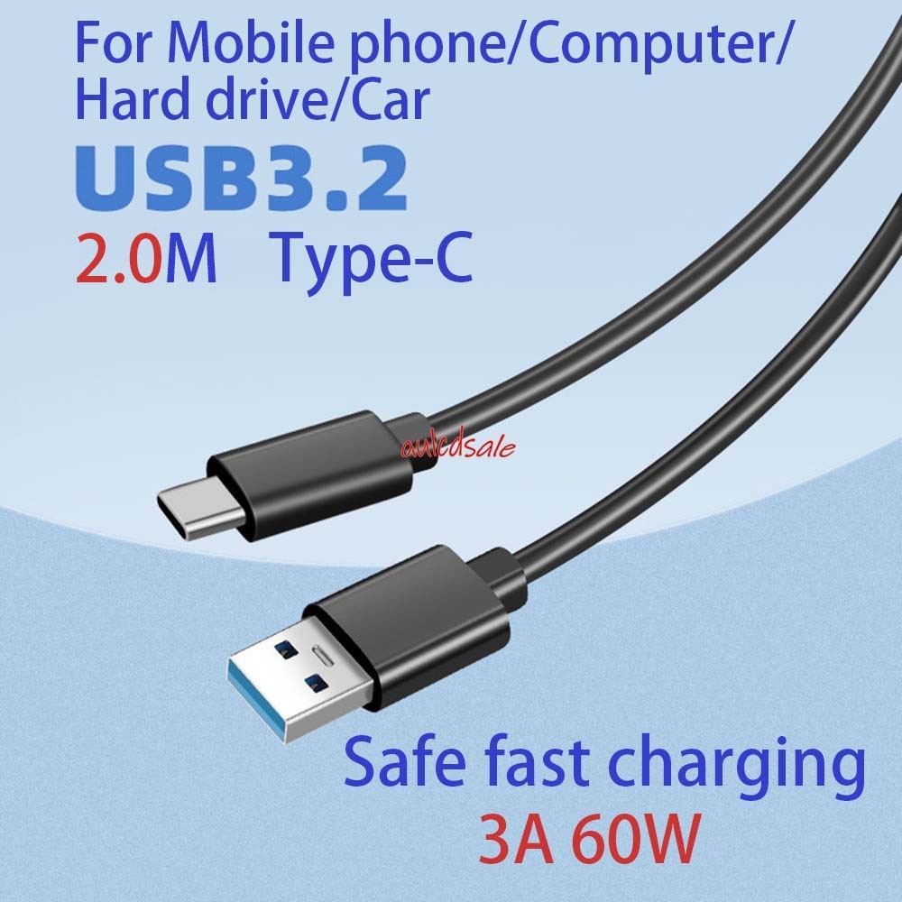 USB A to USB C Cable Type C 10Gbps Data Transfer phone,computer 3A Fast Charging