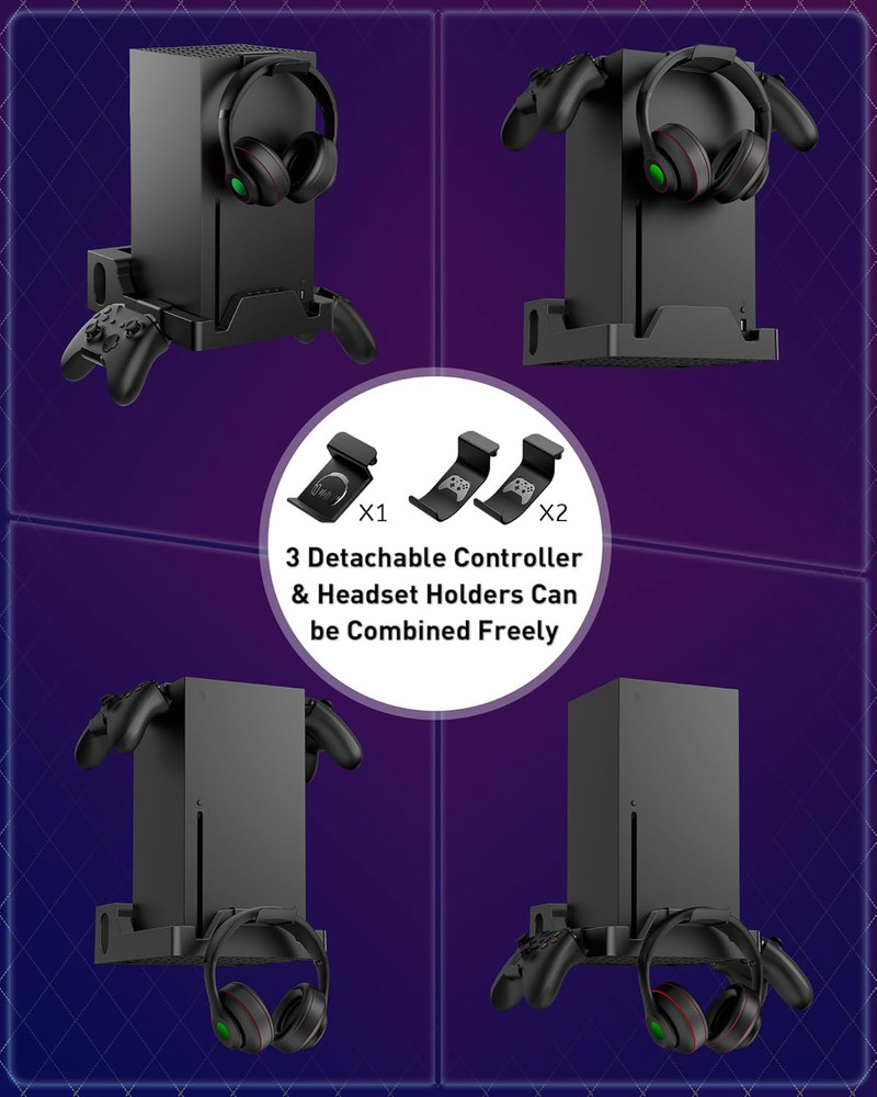 Wall Mount For Xbox Series X Console Shelf Kit With Controller Holder Stand