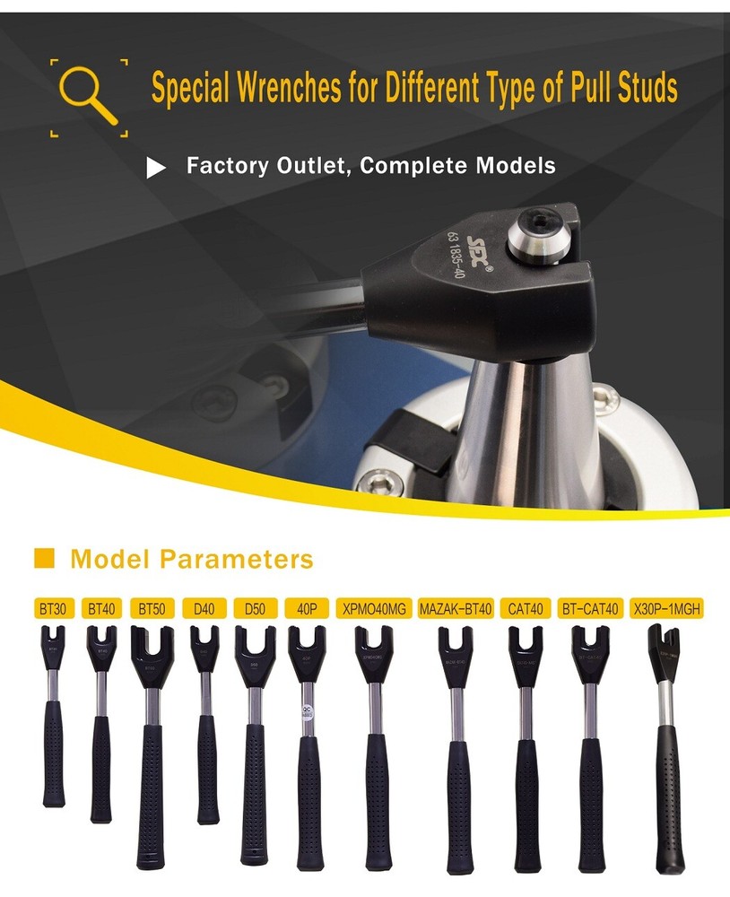 US SFX BT-CAT40 Retention Knob Wrench/Spanner BT-CAT40 Pull Stud Wrench Spanner