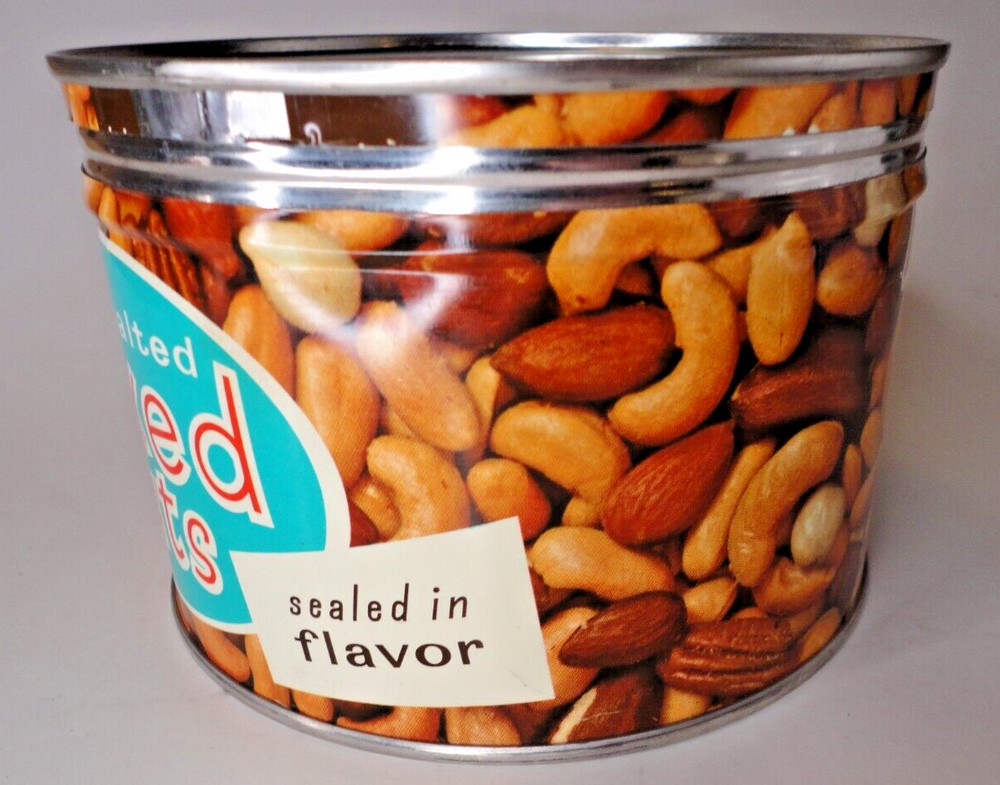 Tom Scott Salted Mixed Nut CANCO Tin with Lid E4