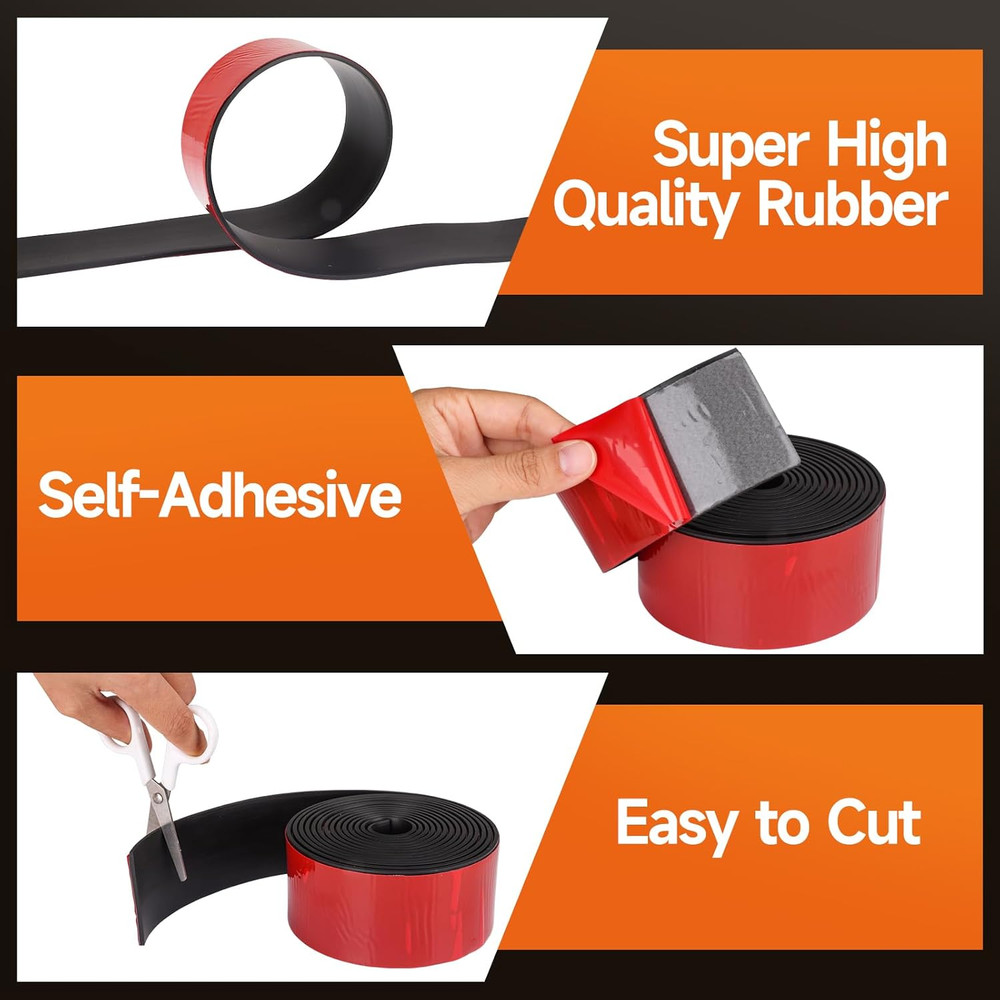 Neoprene Rubber Strips Adhesive Solid Rubber Sheets, Rolls & Strips for DIY Weat