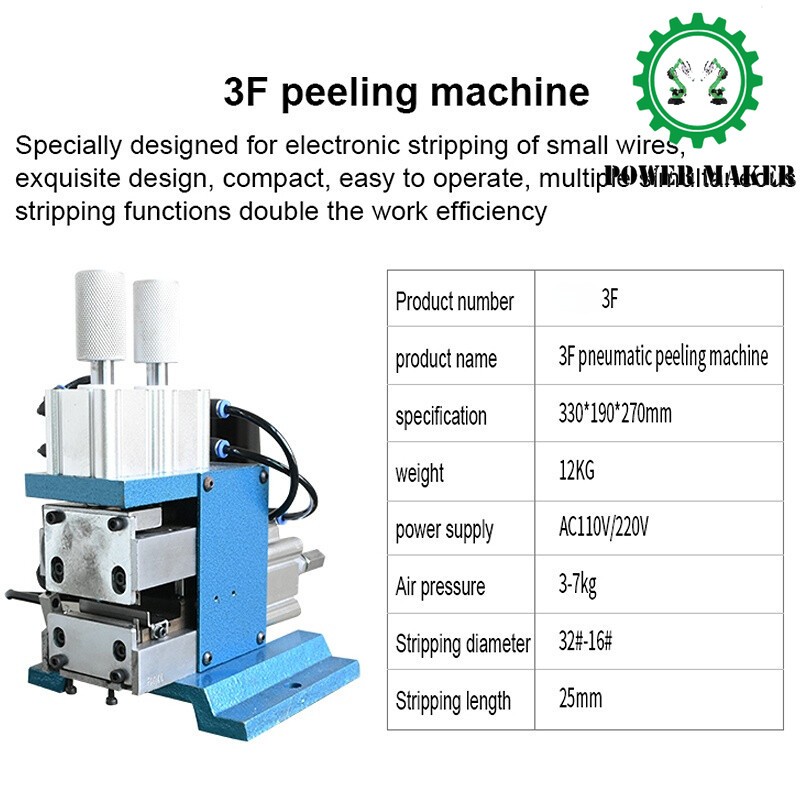 3F Vertical Core Wire Stripping Machine Pneumatic Stripping Twisting Machine