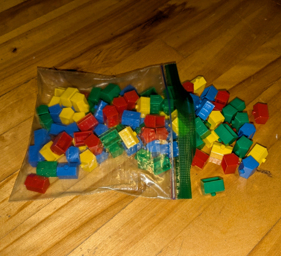Monopoly Junior | 96 Pieces Plastic Hotels Board Game Replacement Parts
