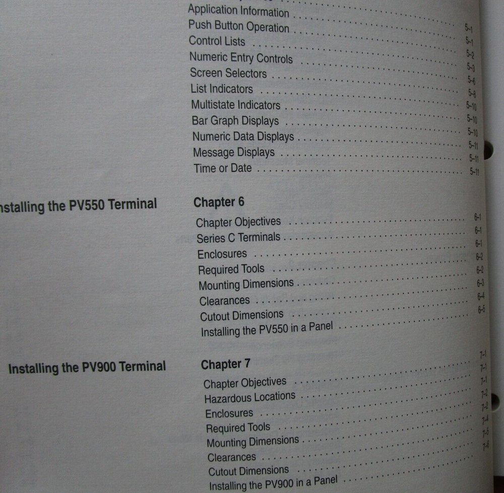 Allen Bradley PanelView 550/900 Operator Terminals User Manual 1996