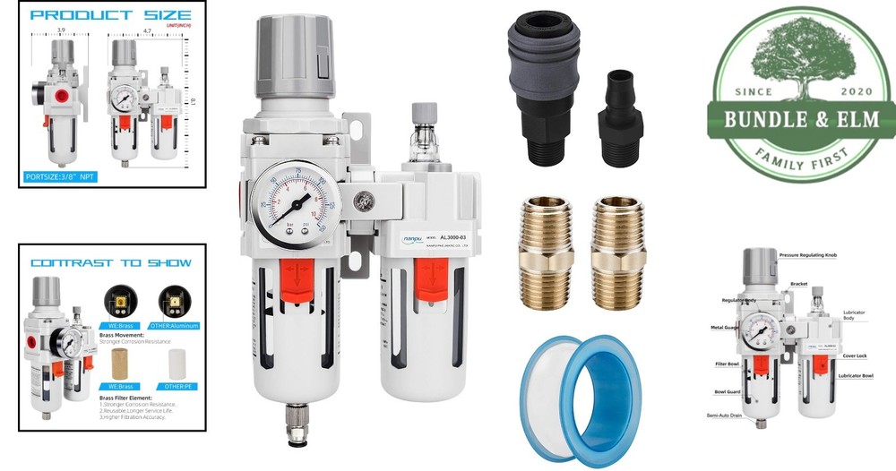 Compressed Air Lubricator and Filter Combo with Excellent Filtering Performance