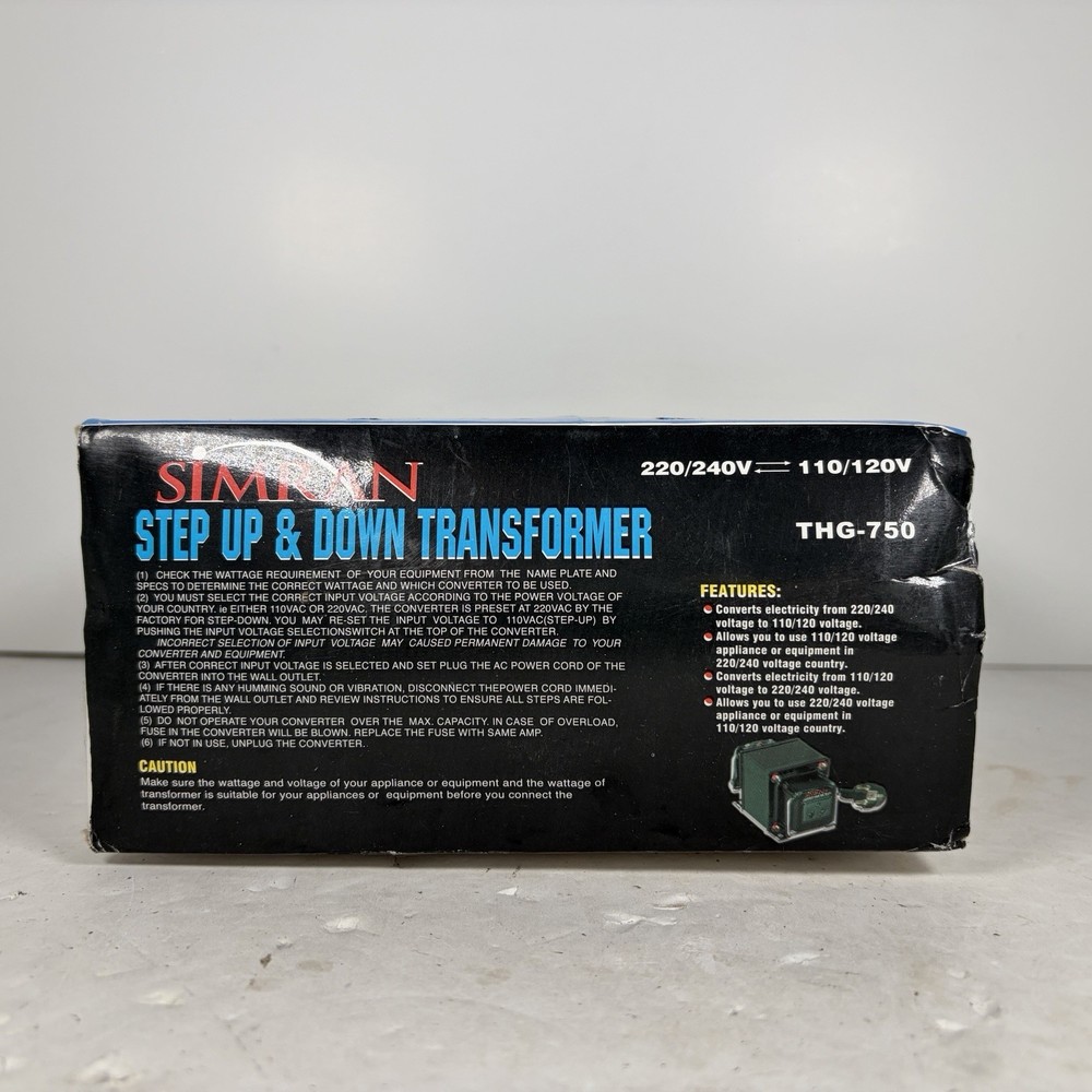 Simran THG-750 Step Up & Down Voltage Transformer 750W